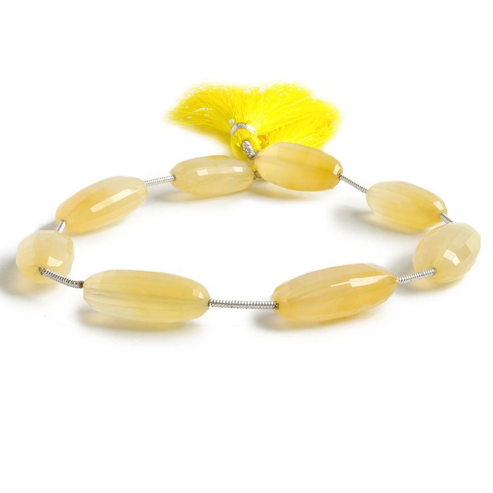 22x10-26x8mm Golden Chalcedony fully body faceted oval Beads 8 inch 6 pieces - The Bead Traders