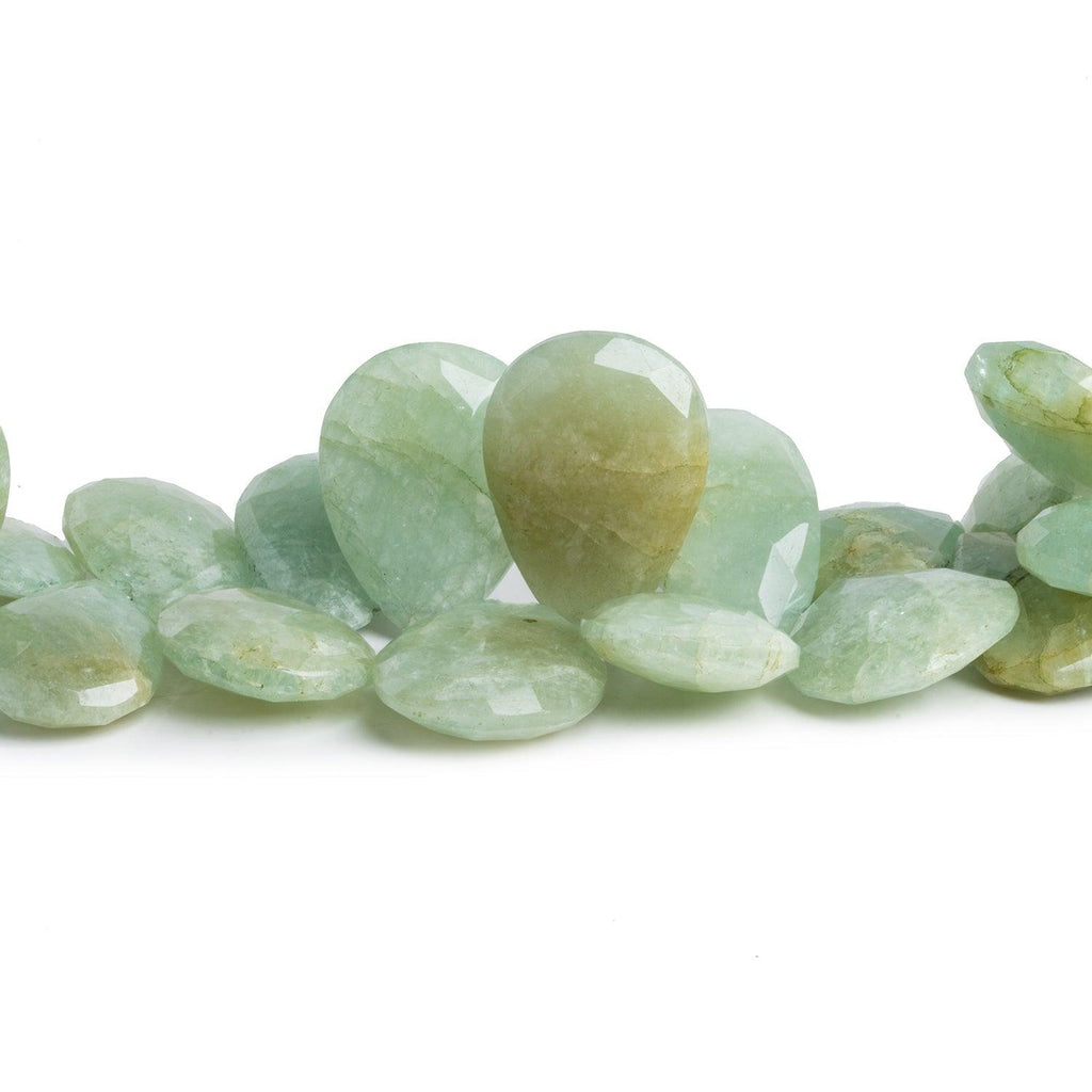 22x14mm Aquamarine Faceted Pears 8 inch 32 beads - The Bead Traders