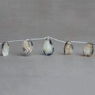 22x14mm Grey Drusy Nuggets 6 inch 7 beads - The Bead Traders