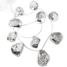 22x18-27x22mm Metallic Silver plated Drusy Beads 13 inch 10 pieces - The Bead Traders