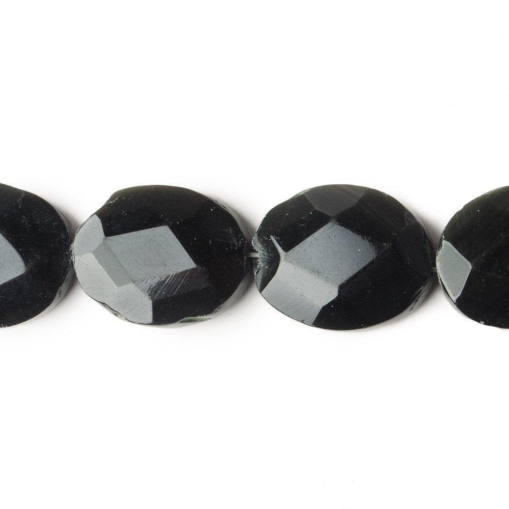 22x18mm Rainbow Obsidian straight drilled faceted oval beads 16 inch 17 pieces - The Bead Traders
