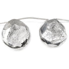 22x21-29x26mm Metallic Silver plated Drusy Beads 13 inch 10 pieces - The Bead Traders