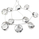 22x21-29x26mm Metallic Silver plated Drusy Beads 13 inch 10 pieces - The Bead Traders