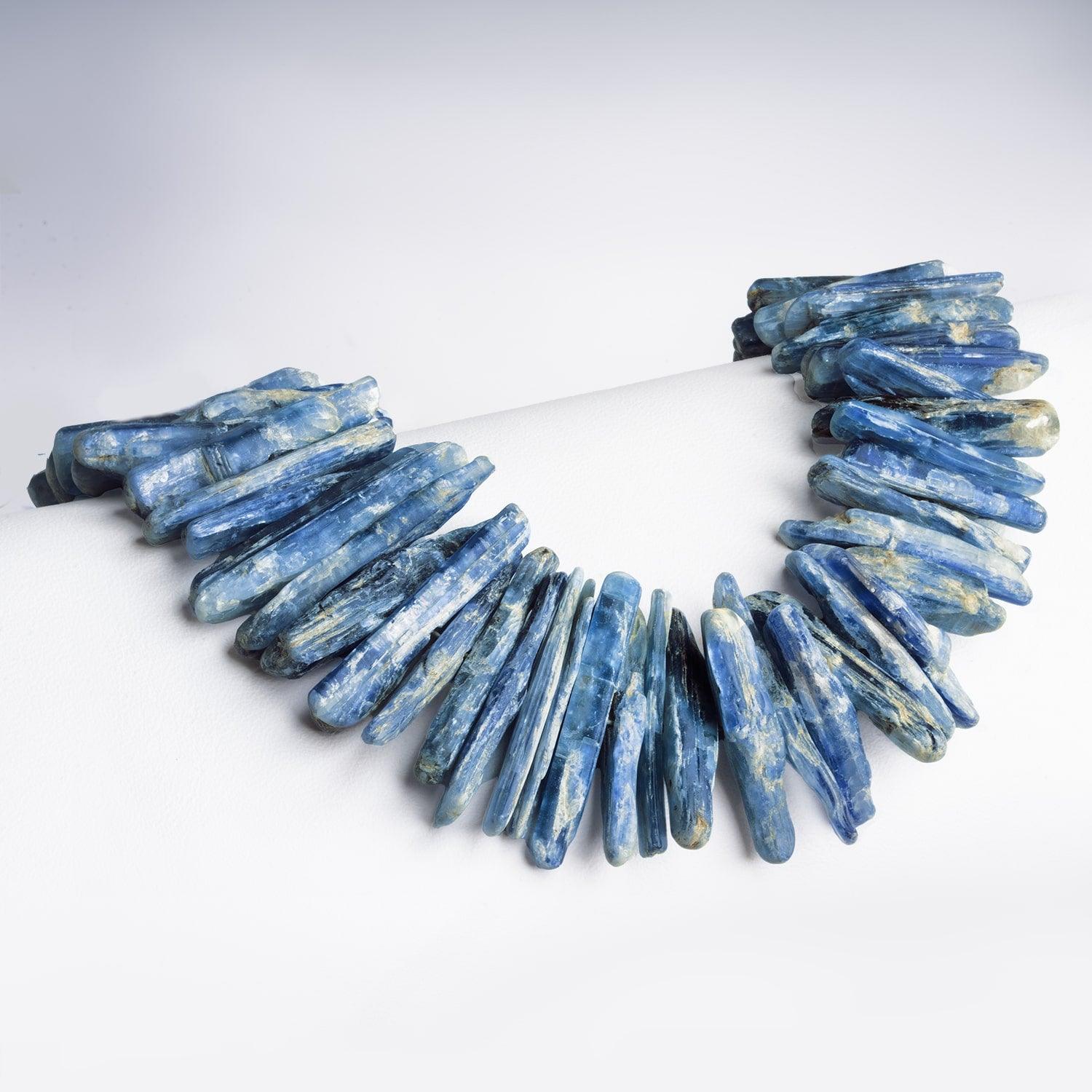 22x5mm Kyanite Natural Crystals 7.5 inch 60 beads - The Bead Traders