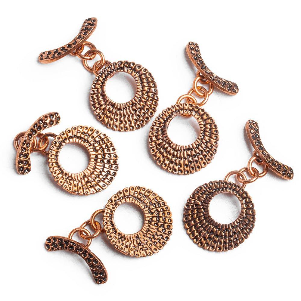 23mm Copper Peacock Toggle Set - The Bead Traders