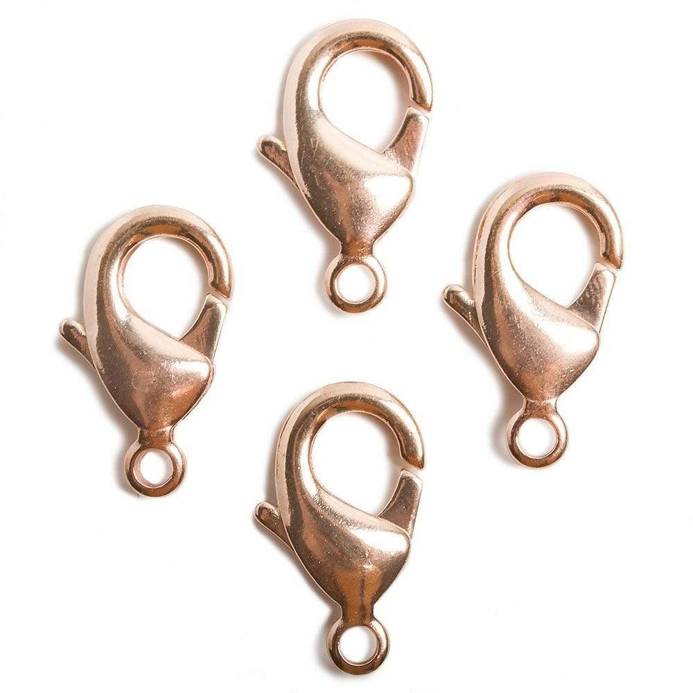 23mm Rose Gold plated Lobster Clasp Set of 4 - The Bead Traders