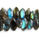 23x12mm Labradorite Faceted Marquises 8 inch 36 beads - The Bead Traders