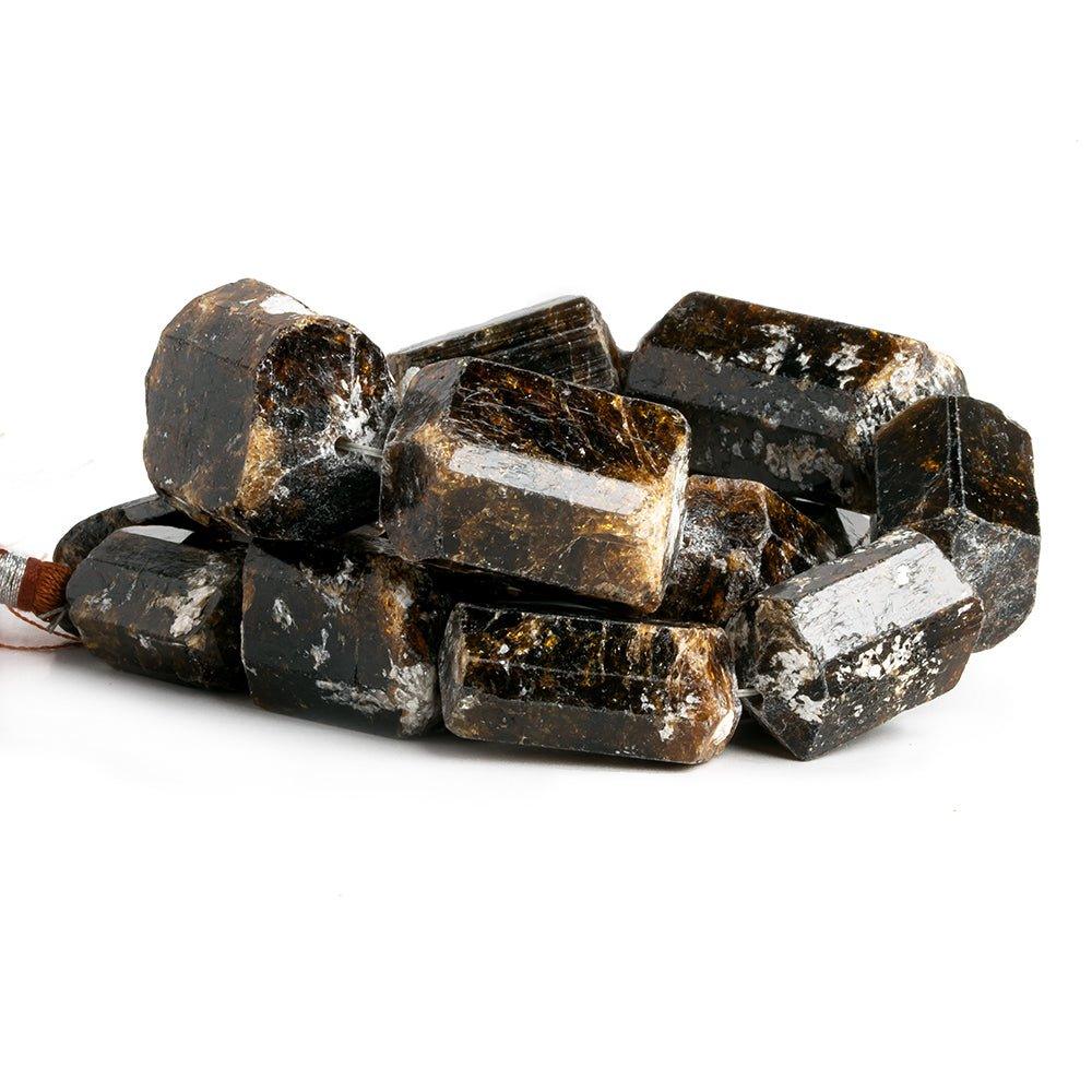 23x15mm-35x21mm Chocolate Tourmaline Natural Crystal Beads 15 inch 16 pieces - The Bead Traders