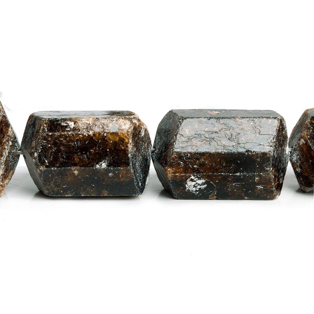 23x15mm-35x21mm Chocolate Tourmaline Natural Crystal Beads 15 inch 16 pieces - The Bead Traders