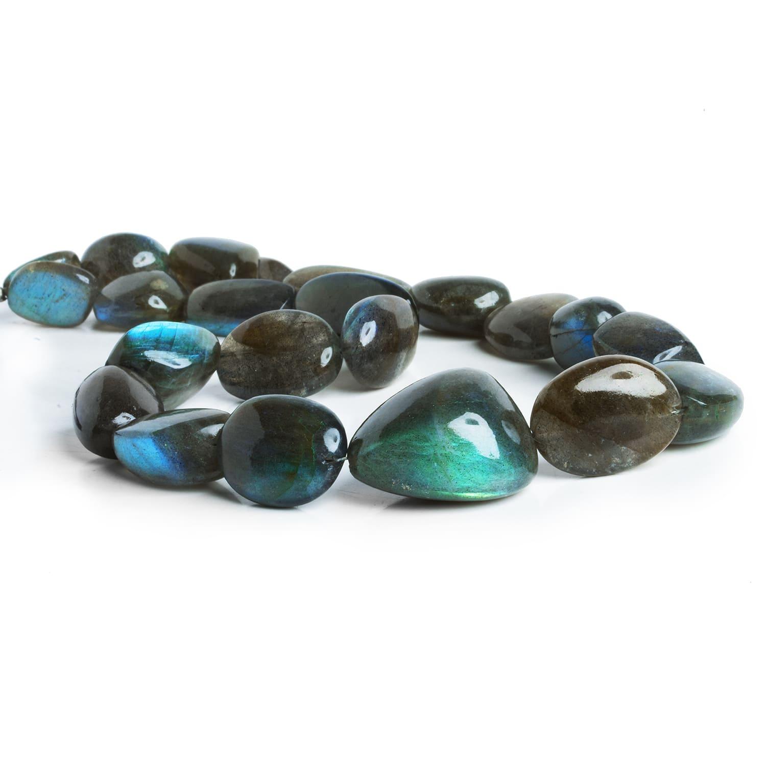 23x16mm Labradorite Plain Nuggets 16 inch 21 beads - The Bead Traders