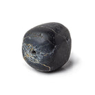 23x24mm Black Tourmaline Plain 2.5mm Large Hole Focal Bead 1 piece - The Bead Traders