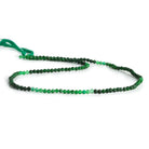 2.4mm Green Onyx Microfaceted Rounds 12 inch 135 beads - The Bead Traders