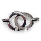 24mm Platinum-tone Interlocking Clasp 1 piece - The Bead Traders
