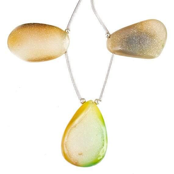 24x15mm Multicolor Drusy Focals Set of 3 - The Bead Traders