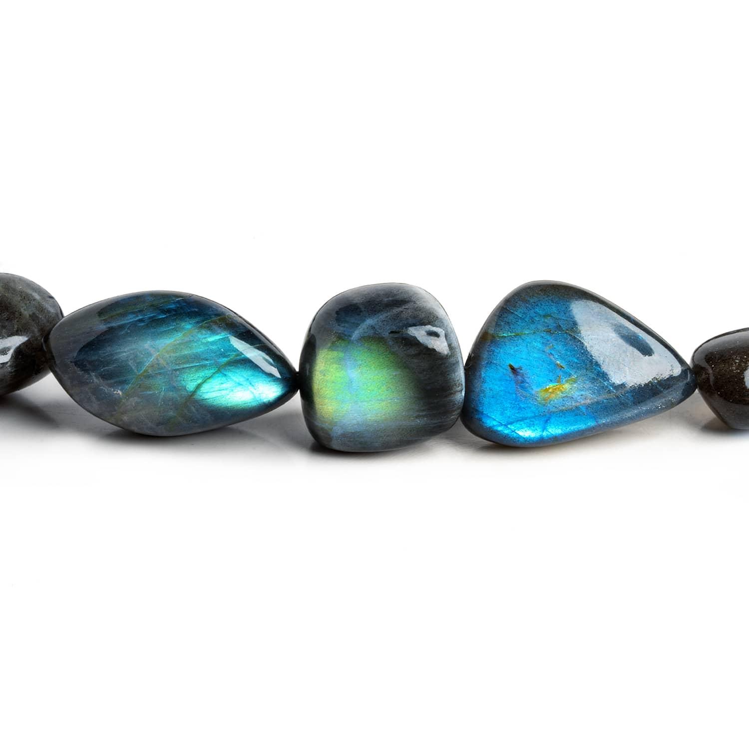 24x17mm Labradorite Plain Nuggets 16 inch 21 beads - The Bead Traders