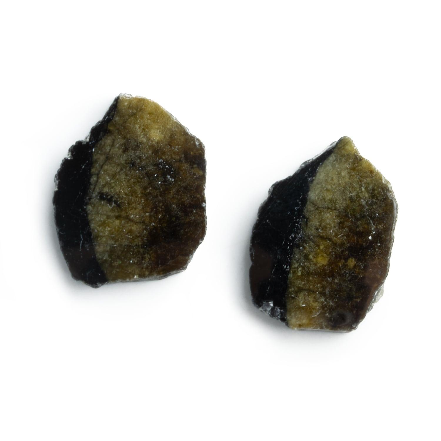 24x17mm Watermelon Tourmaline Slice Beads - Set of 2 - The Bead Traders