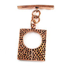 24x21mm Copper Divot Rectangle Toggle Set of 5 pieces - The Bead Traders