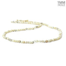 2.5-3.5mm White & Beige Dendritic Opal plain round beads 15 inch 123 pieces - The Bead Traders
