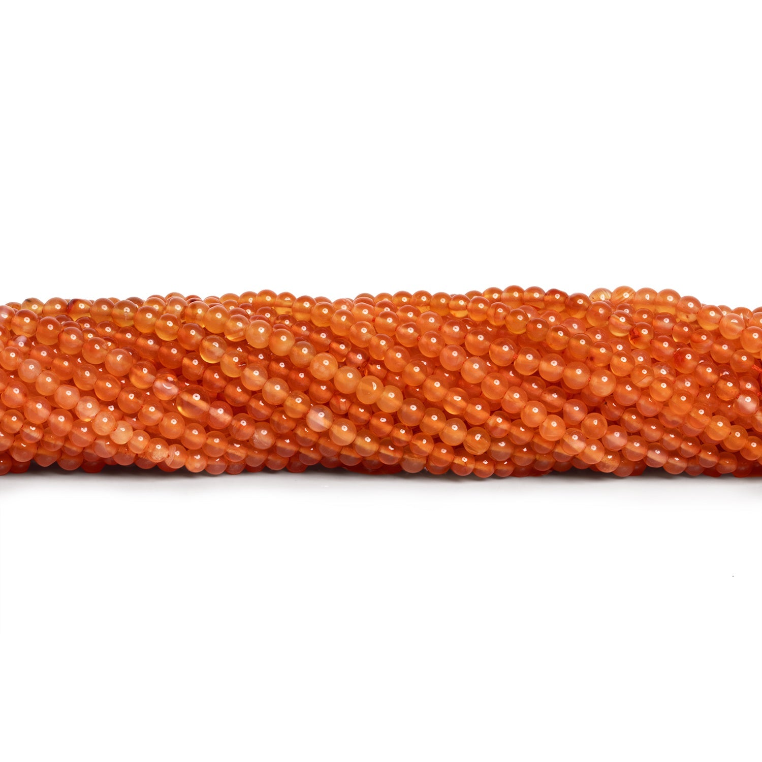 2.5-3mm Carnelian Handcut Rounds 15 inch 115 beads - The Bead Traders