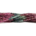 2.5-3mm Multi Color & Indicolite Tourmaline plain rondelle beads 13.5 inch 210 beads AA - The Bead Traders