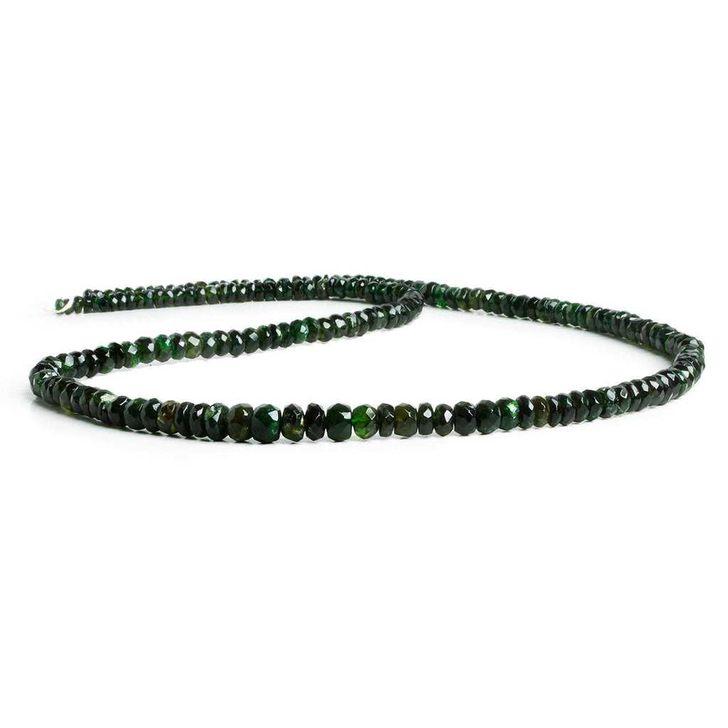 2.5-5.5mm Chrome Tourmaline Faceted Rondelles 16 inch 150 beads - The Bead Traders