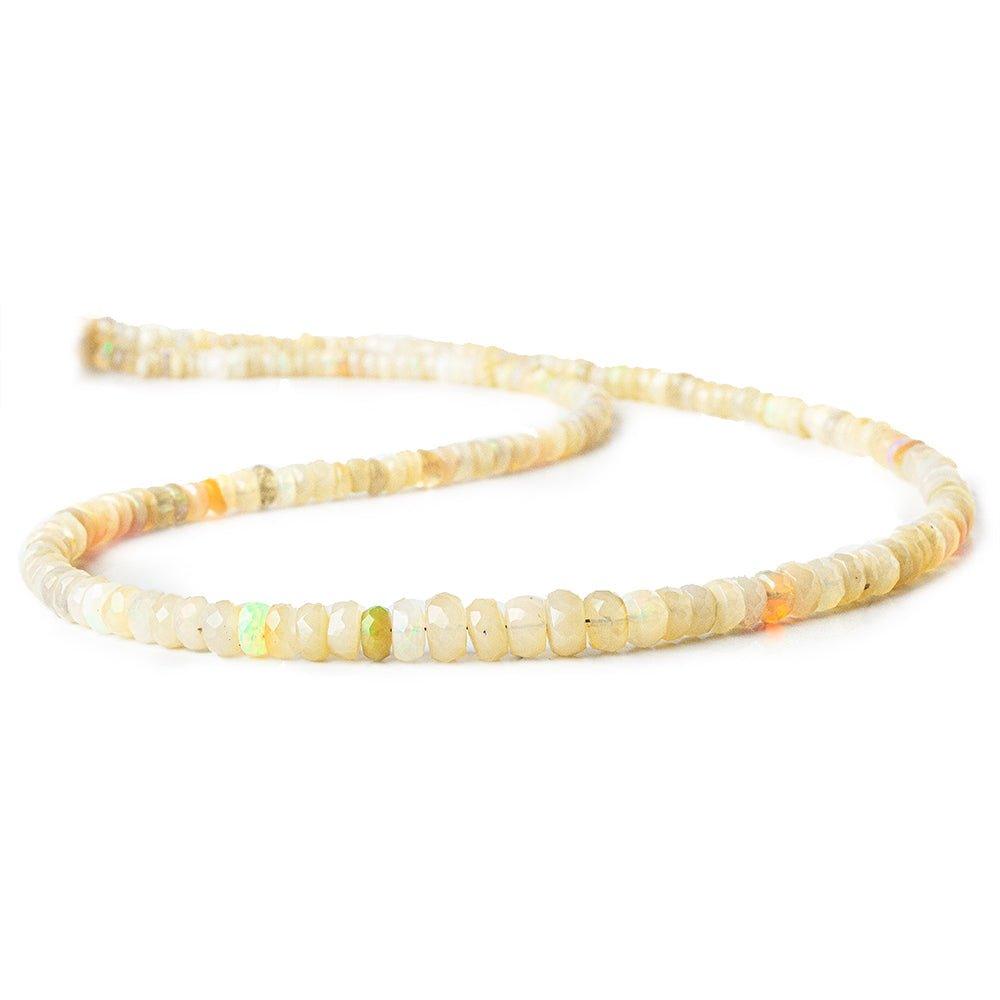 2.5-5.5mm Ethiopian Golden Opal faceted rondelles 16 inch 200 beads - The Bead Traders