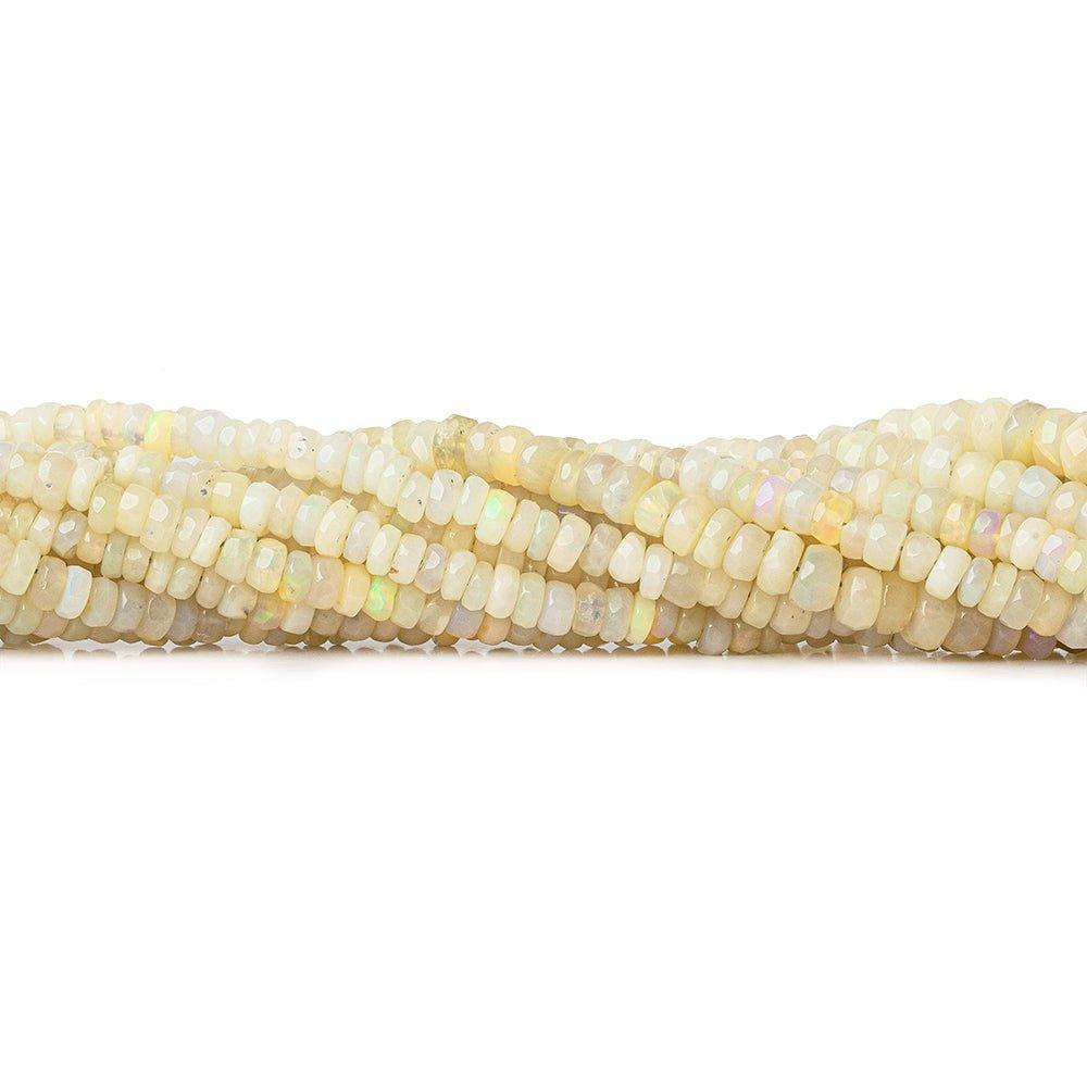 2.5-5.5mm Ethiopian Golden Opal faceted rondelles 16 inch 200 beads - The Bead Traders