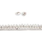 2.5 mm Sterling Silver Plated Copper Strand Plain Rondelle 8 inch 95 beads - The Bead Traders
