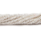 2.5 mm Sterling Silver Plated Copper Strand Plain Rondelle 8 inch 95 beads - The Bead Traders