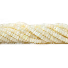 2.5-Off White Ethiopian Opal faceted rondelles 16 inch 165 beads - The Bead Traders