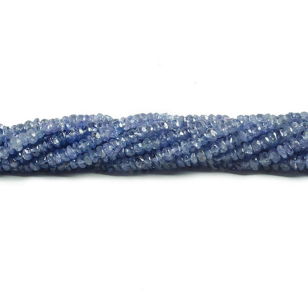 2.5mm-4mm Tanzanite faceted rondelle beads 17 inch 250 beads - The Bead Traders