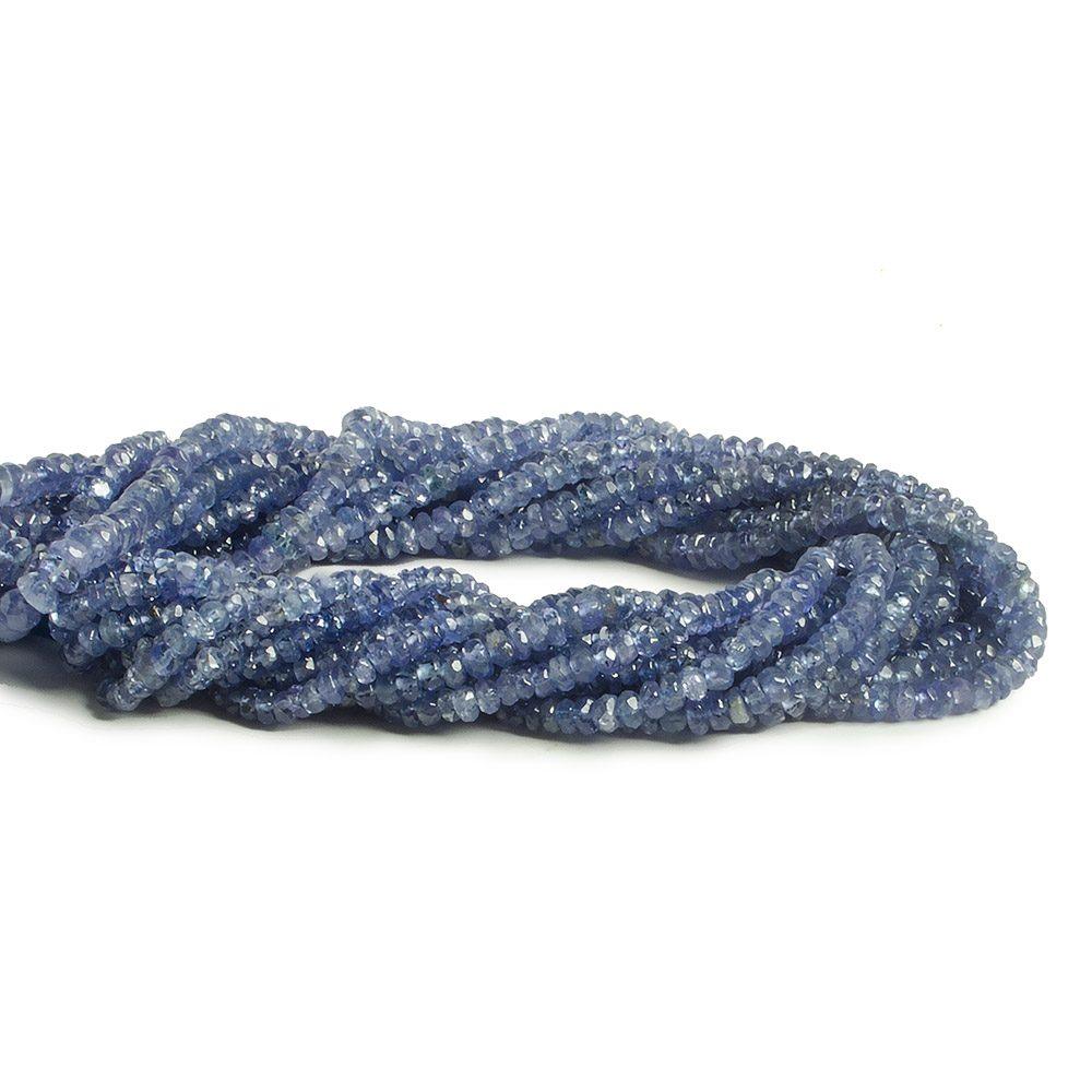 2.5mm-4mm Tanzanite faceted rondelle beads 17 inch 250 beads - The Bead Traders