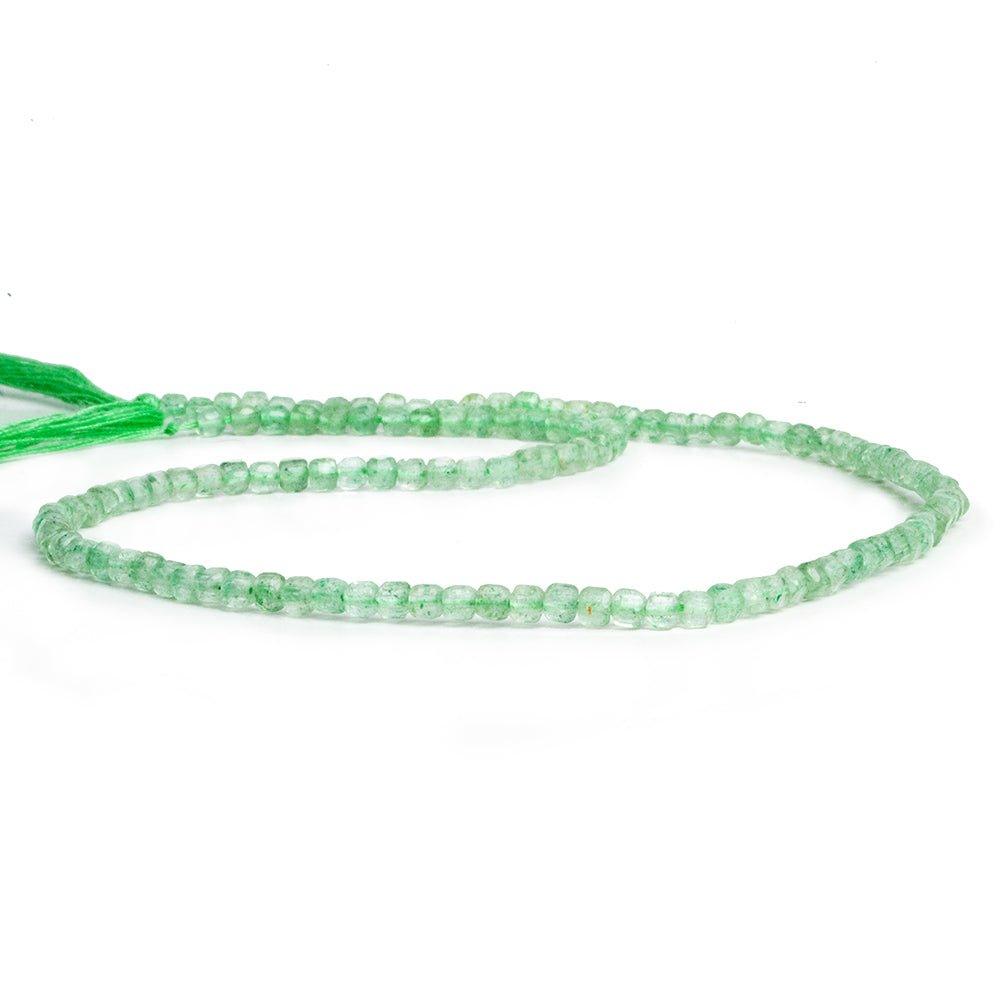 2.5mm Aventurine Microfaceted Cubes 12 inch 120 pieces - The Bead Traders
