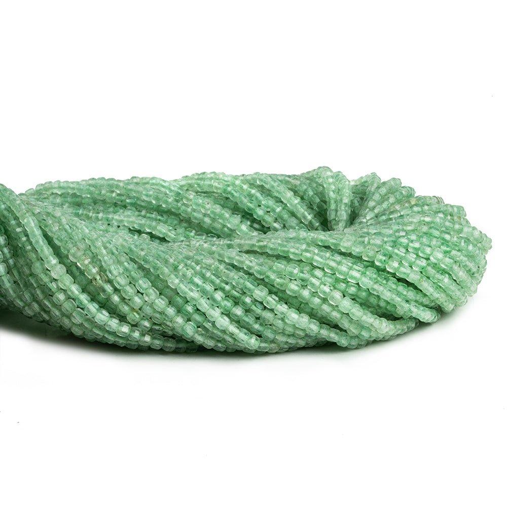 2.5mm Aventurine Microfaceted Cubes 12 inch 120 pieces - The Bead Traders