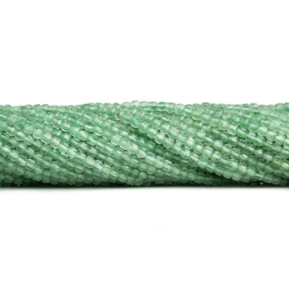 2.5mm Aventurine Microfaceted Cubes 12 inch 120 pieces - The Bead Traders