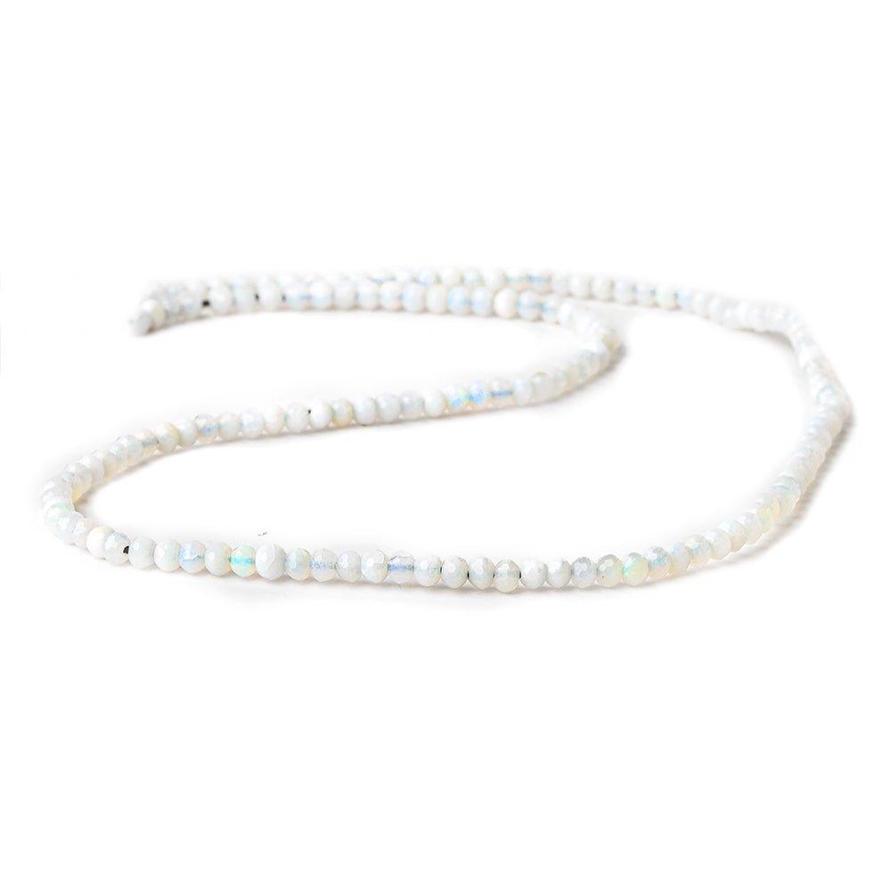 2.5mm Beige & Grey Australian Opal micro faceted rondelles 12.5 inch 145 beads AAA - The Bead Traders