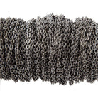 2.5mm Black Gold plated Small Corrugated Oval Link Chain by the Foot - The Bead Traders