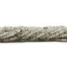 2.5mm Black Tourmalinated Quartz faceted rondelle beads 14 inch 179 pieces - The Bead Traders
