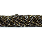 2.5mm Cat's Eye Quartz Micro Faceted Round Beads 12.5 inch 145 pieces - The Bead Traders
