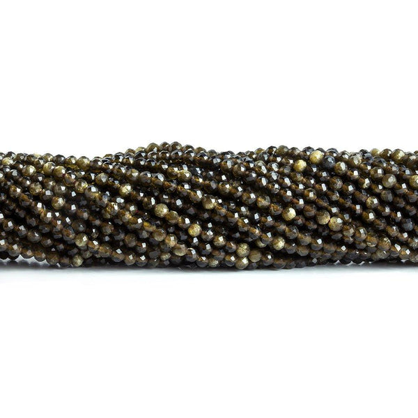 2.5mm Cat's Eye Quartz Micro Faceted Rounds 12.5 inch 145 beads