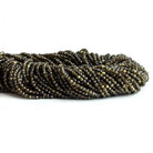 2.5mm Cat's Eye Quartz Micro Faceted Round Beads 12.5 inch 145 pieces - The Bead Traders
