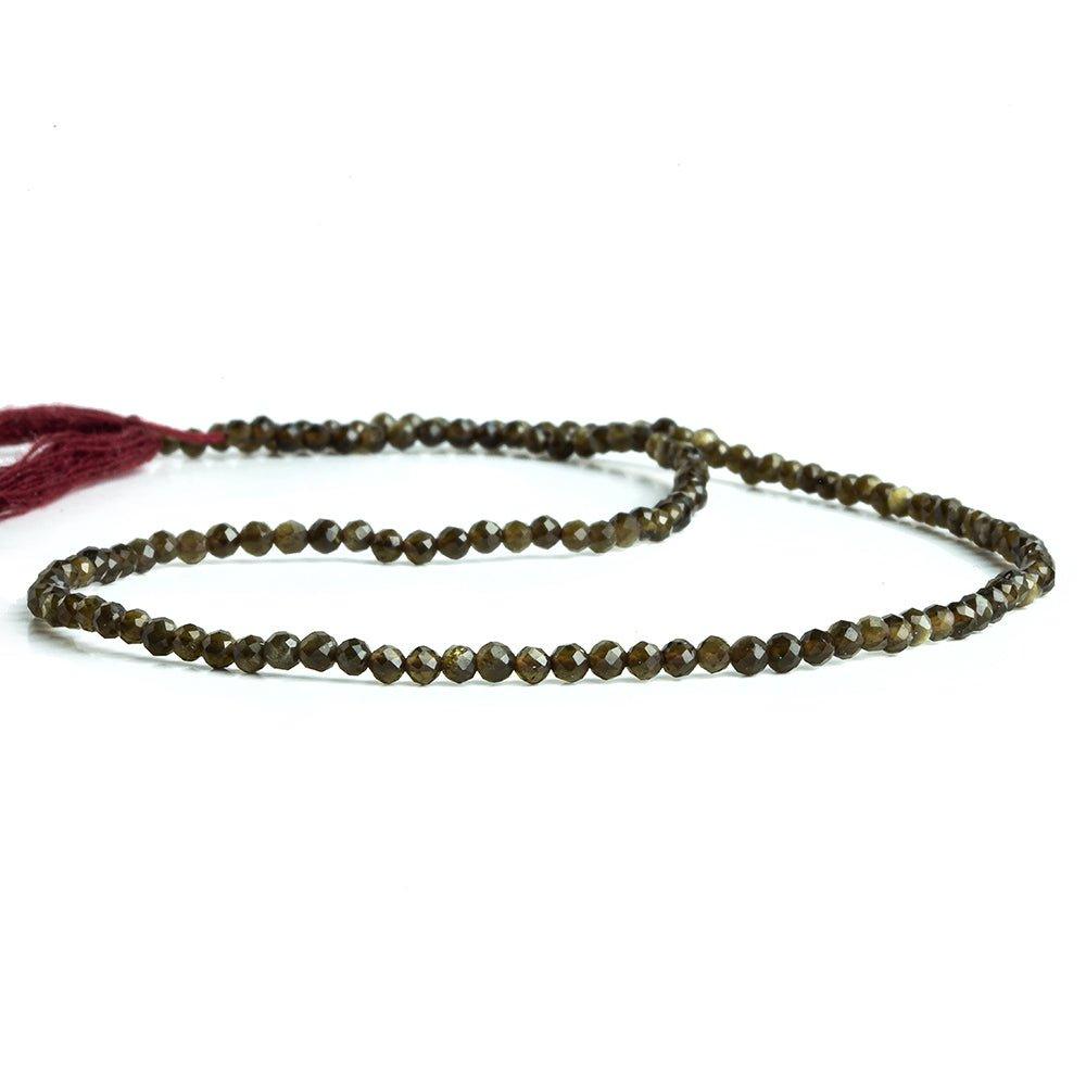 2.5mm Cat's Eye Quartz Micro Faceted Round Beads 12.5 inch 145 pieces - The Bead Traders