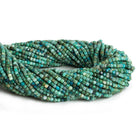 2.5mm Chrysocolla Microfaceted Cubes 12 inch 125pcs - The Bead Traders