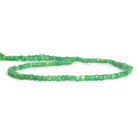 2.5mm Chrysoprase micro faceted cubes 12 inch 130 beads - The Bead Traders
