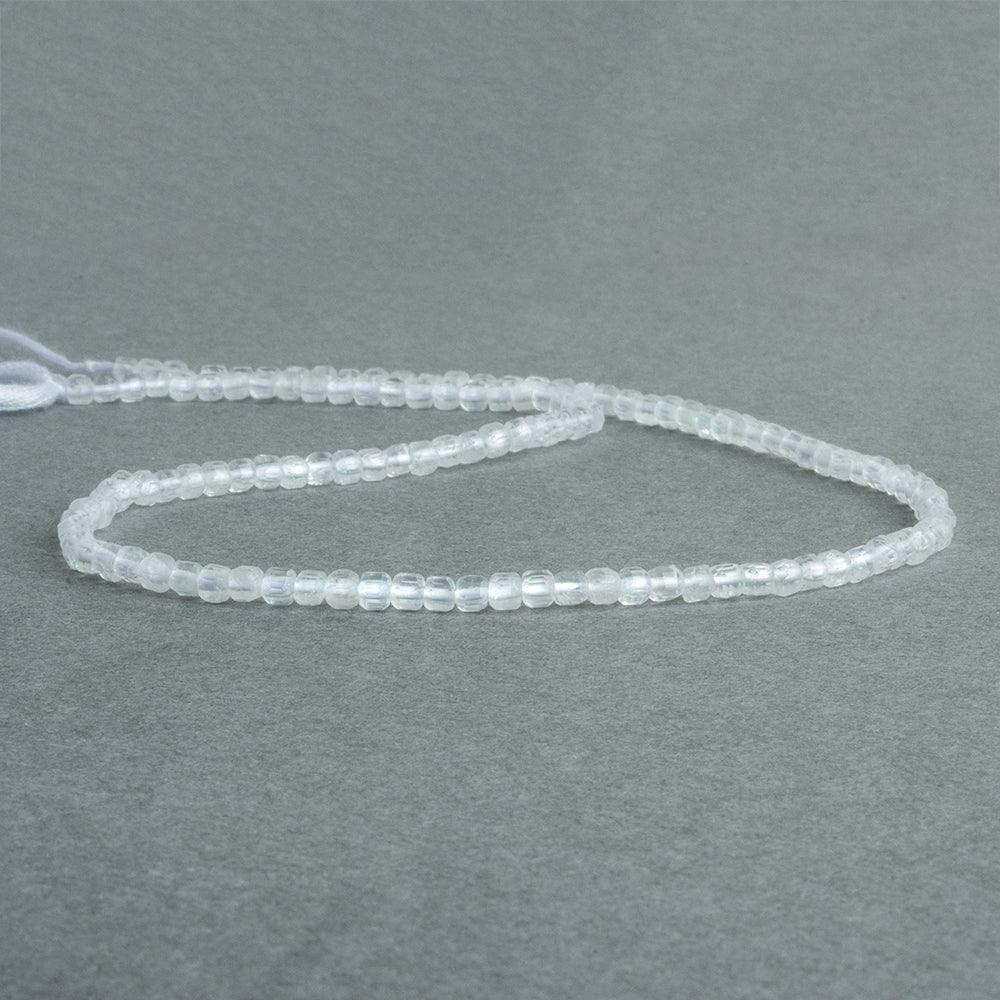 2.5mm Crystal Quartz Microfaceted Cubes 12 inch 125 pieces - The Bead Traders