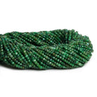 2.5mm Dark Aventurine Microfaceted Cubes 12 inch 120 pieces - The Bead Traders