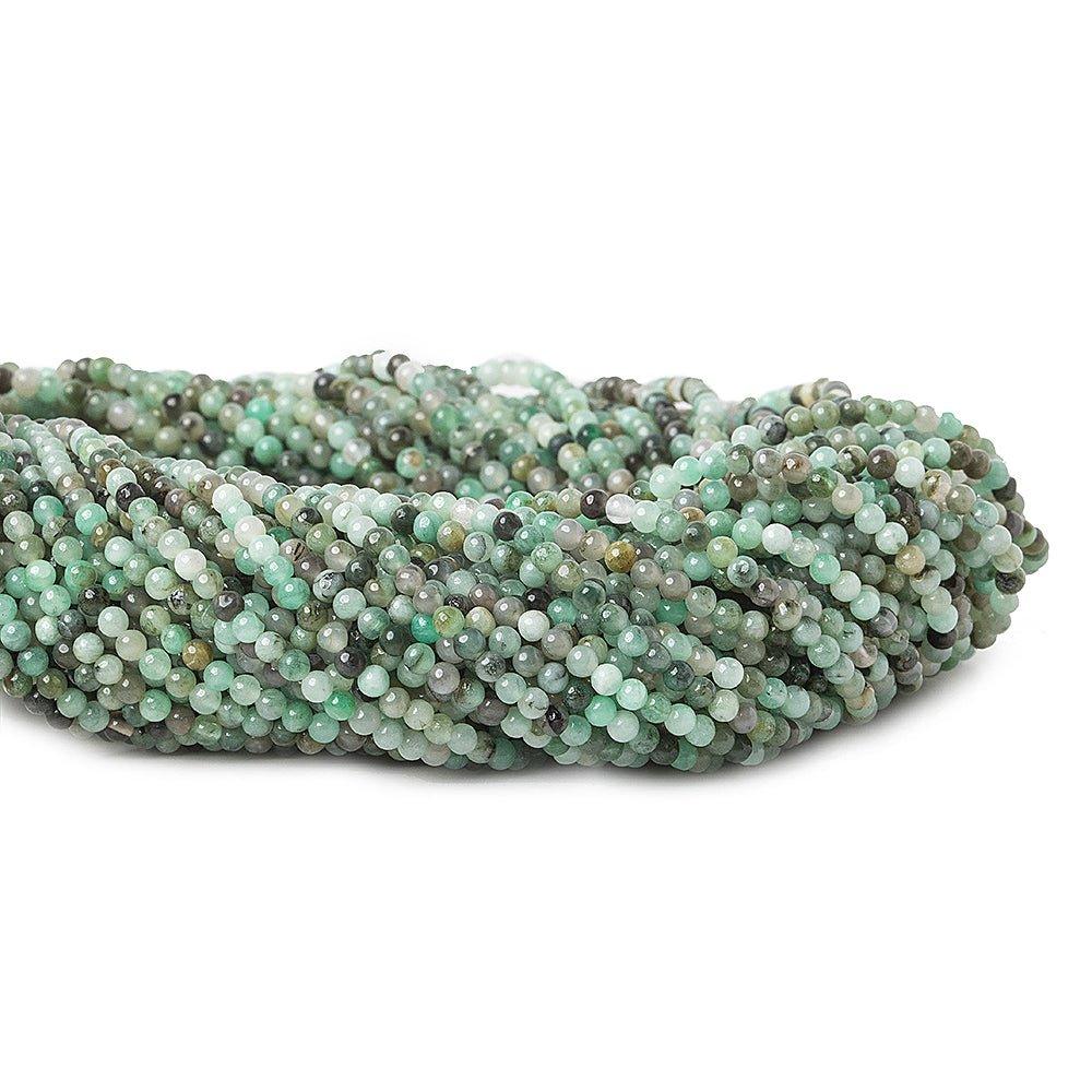 2.5mm Emerald plain round beads 16 inch 160 pieces - The Bead Traders