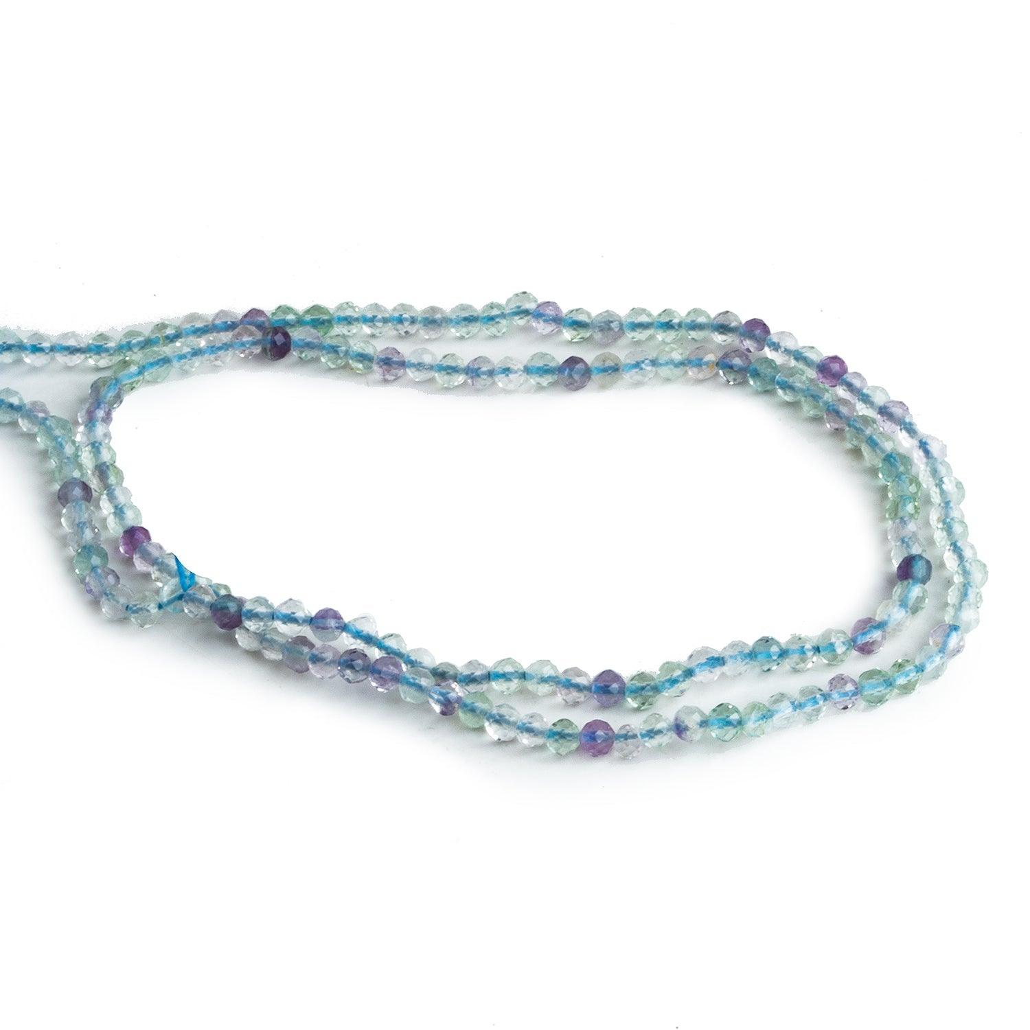 2.5mm Fluorite Microfaceted Rounds 12 inch 130 beads - The Bead Traders