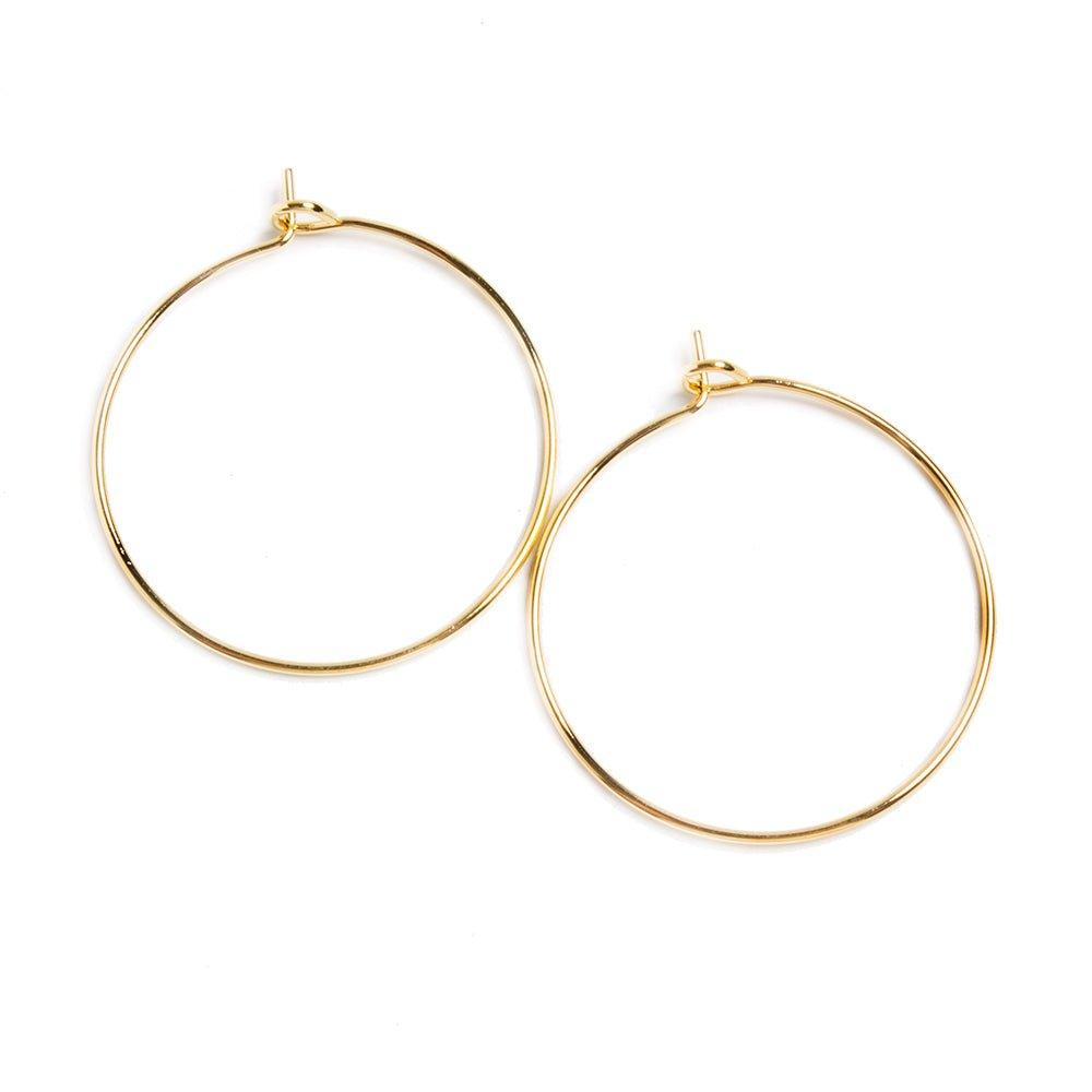 25mm Goldtone plated Earring Wire Lot of 50 pieces - The Bead Traders