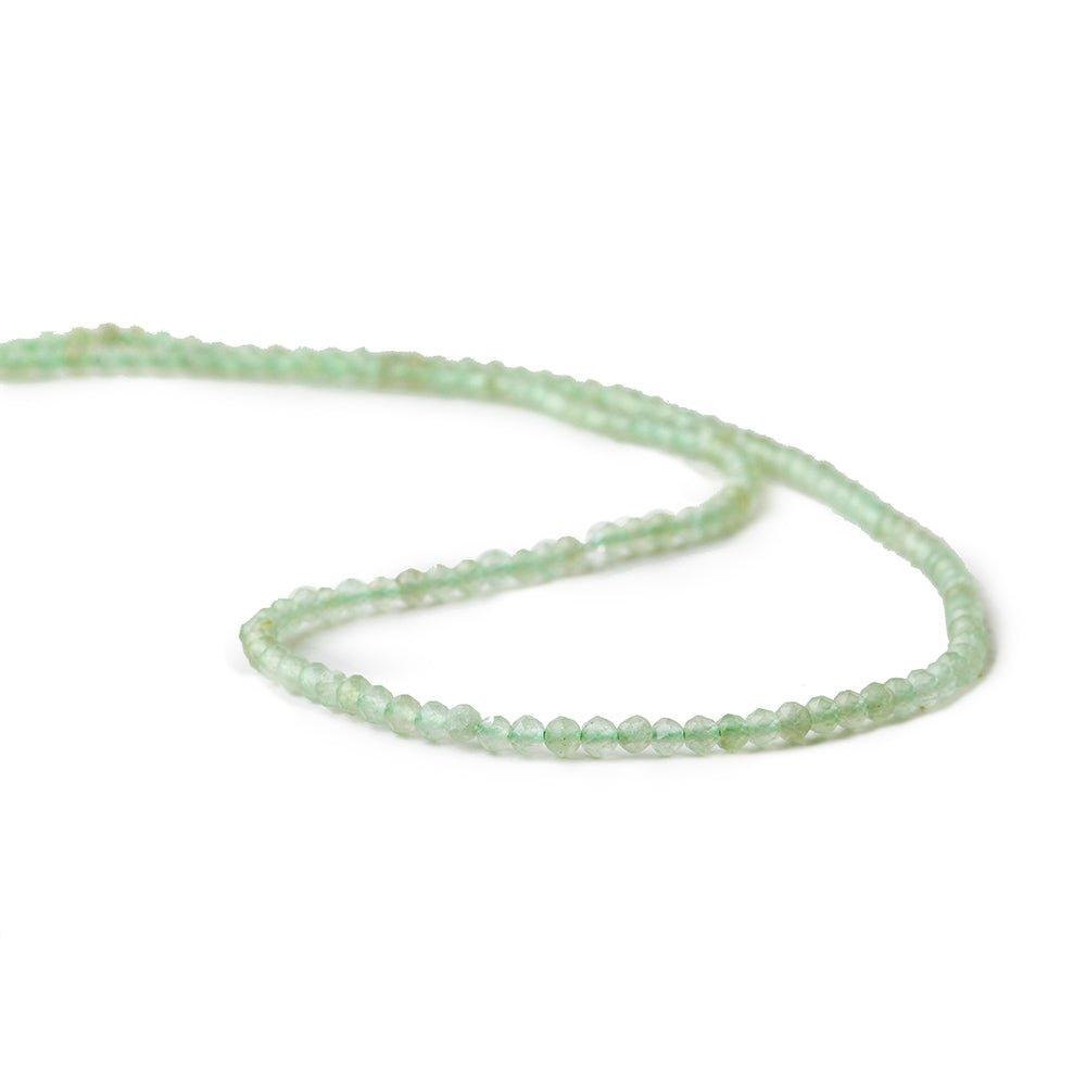 2.5mm Green Aventurine microfaceted round beads 13 inch 150 pieces - The Bead Traders